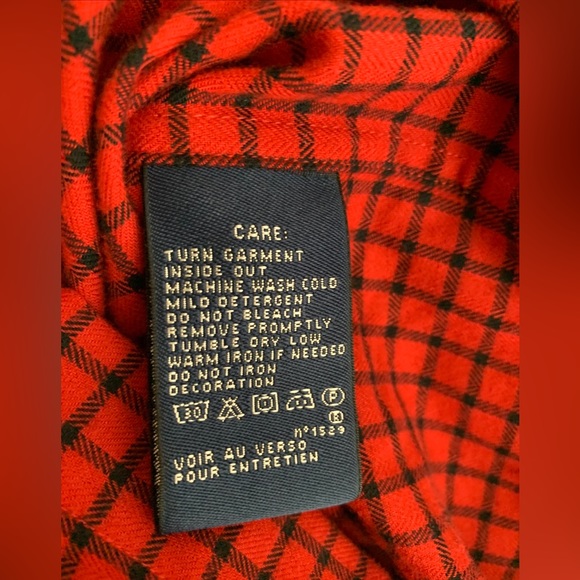 Ralph Lauren Sport Polo Shirt Size 6 Red Black Check Flannel Suede Elbow Patches - Picture 7 of 10